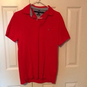 Red Tommy Hilfiger Polo Shirt
